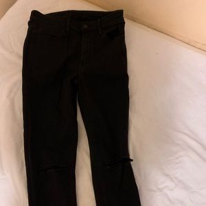 American High Waisted Black Jeans